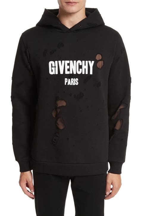 boys givenchy hoodie|Givenchy hoodie distressed.